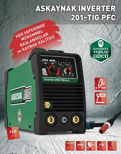 Askaynak 201 Tıg Pfc Inverter Argon Kaynak Makinesi ürün görseli