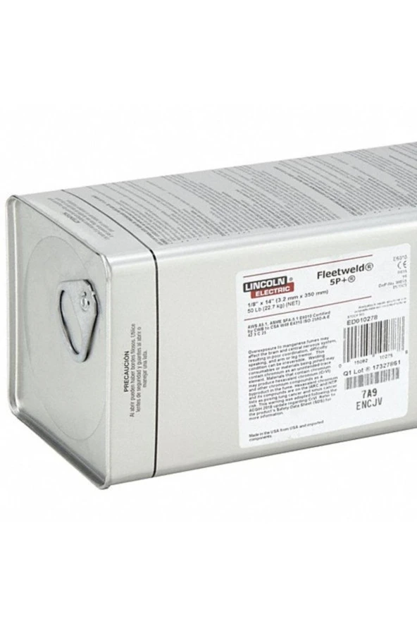 Lincoln Electric Fleetweld 5p+ 6010 Kalite 3,20mm Selülozik Elektrot 22,68 Kg Teneke
