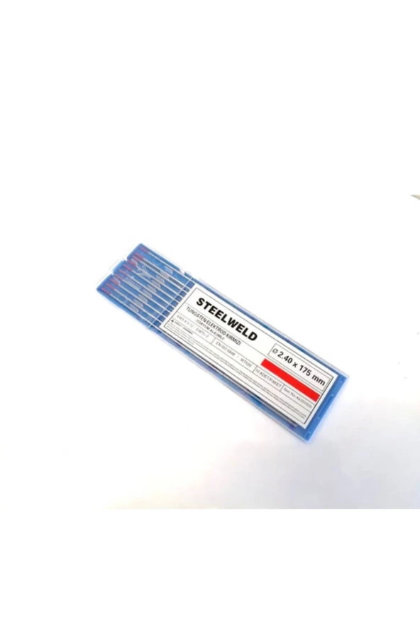 Kırmızı Tungsten Argon İğnesi 2,40mm (10'LU PAKET) DATWELD KIRMIZI TUNGSTEN 2,40MM