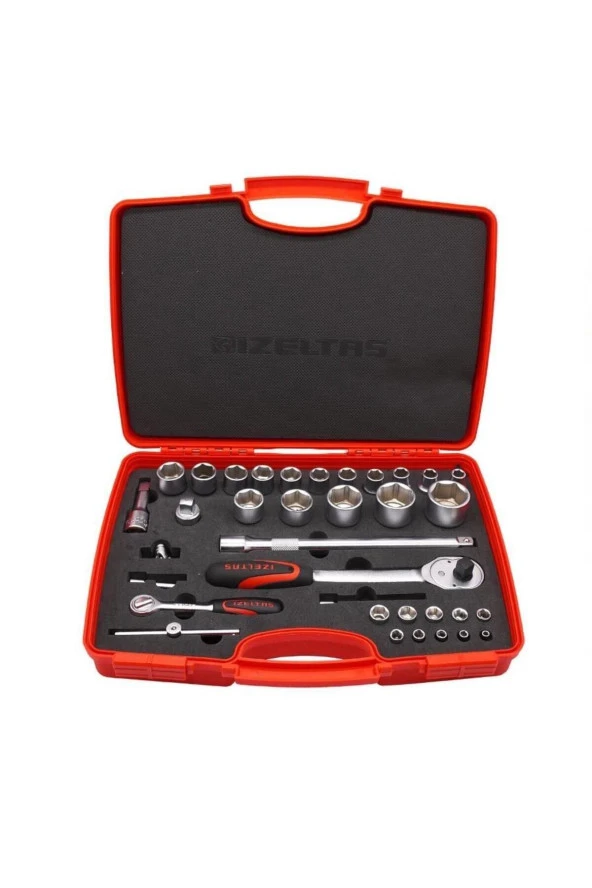 İzeltaş 1/4"-1/2" Kombine Altı Köşe Lokma Anahtar Takımı 35 Parça-1113001038 - 2