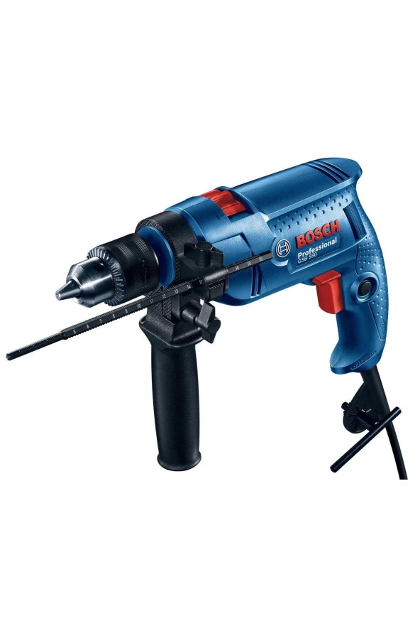 Bosch Gsb 550 Profesyonel Darbeli Matkap + 41 Parça X-line Delme Vidalama Matkap Ucu Lokma Seti - Resim 4