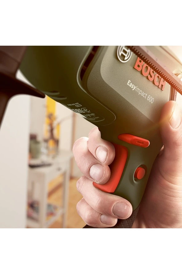 Bosch Darbeli Matkap 600 Watt 13mm + 46 Parça Vidalama Ucu Lokma Ucu Cırcır Tornavida Seti Cırcırlı - 2