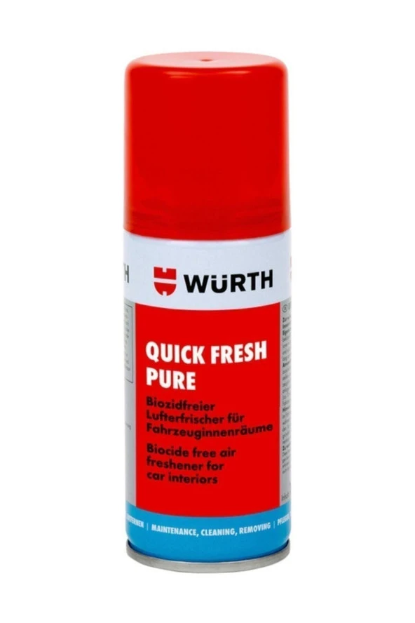 Würth Quick Fresh Pure Araç Içi Klima Hava Havalandırma Koku Temizleme Spreyi 100 Ml