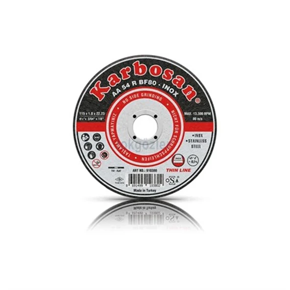 Karbosan İnox 115x1 Taş ( 1 Kutu 25 Adet )