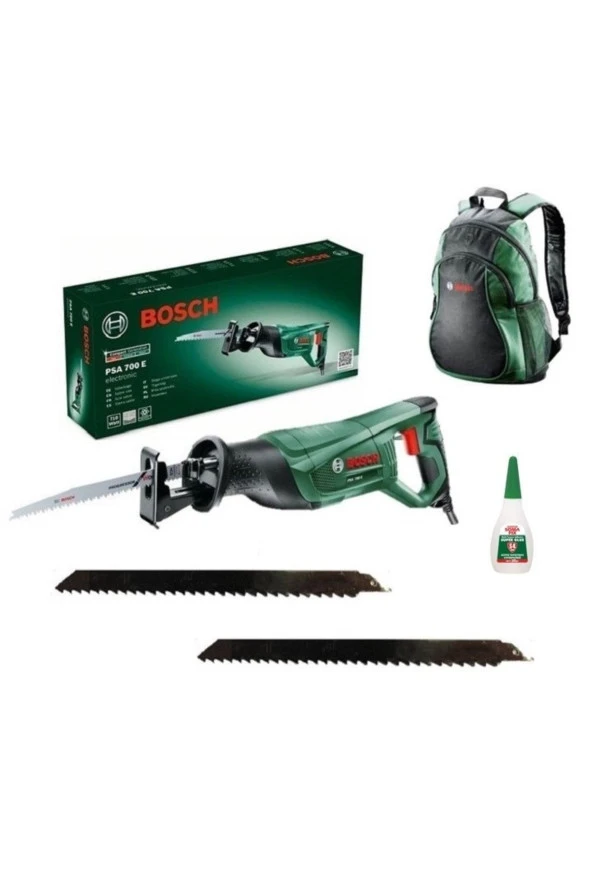 Bosch Hediyeli Psa 700 E Tilki Kuyruğu Kurban Testeresi Seti 3 Bıçaklı Sırt Çantalı