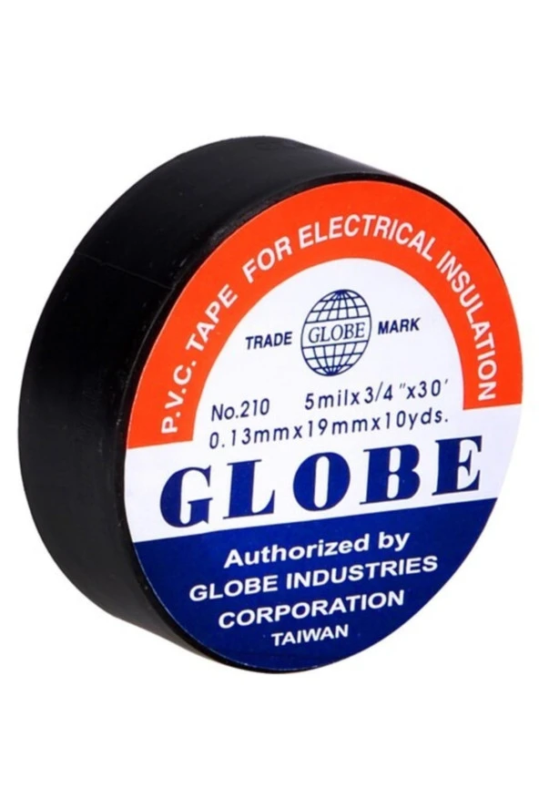 Globe Plastik Izole Elektrik Bandı - Siyah