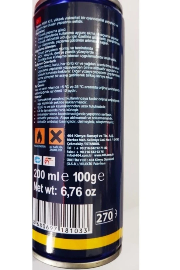 404 Mdf Yapıştırıcı - Hızlı Yapıştırıcı 400 Ml
