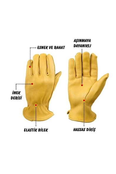 Nurgaz Dana Derisi Bushcraft Eldiven - 2