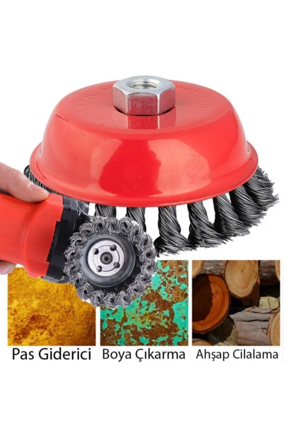 Çanak Fırça Burgulu 75 mm - Resim 2