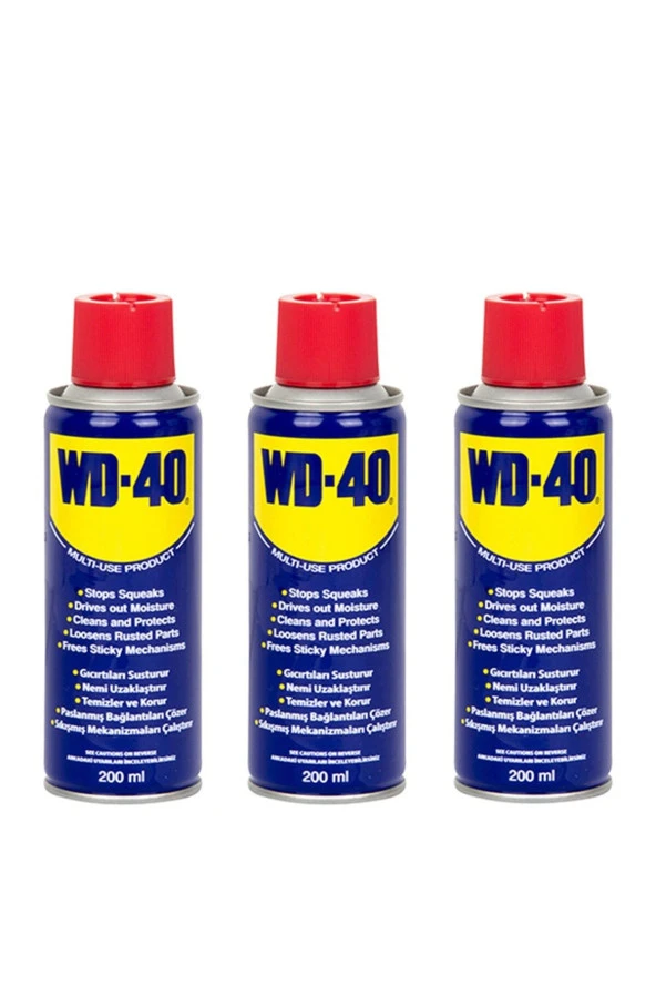 3 Adet Wd 40 Çok Amaçlı Pas Sökücü,yağlayıcı 200 Ml ürün görseli