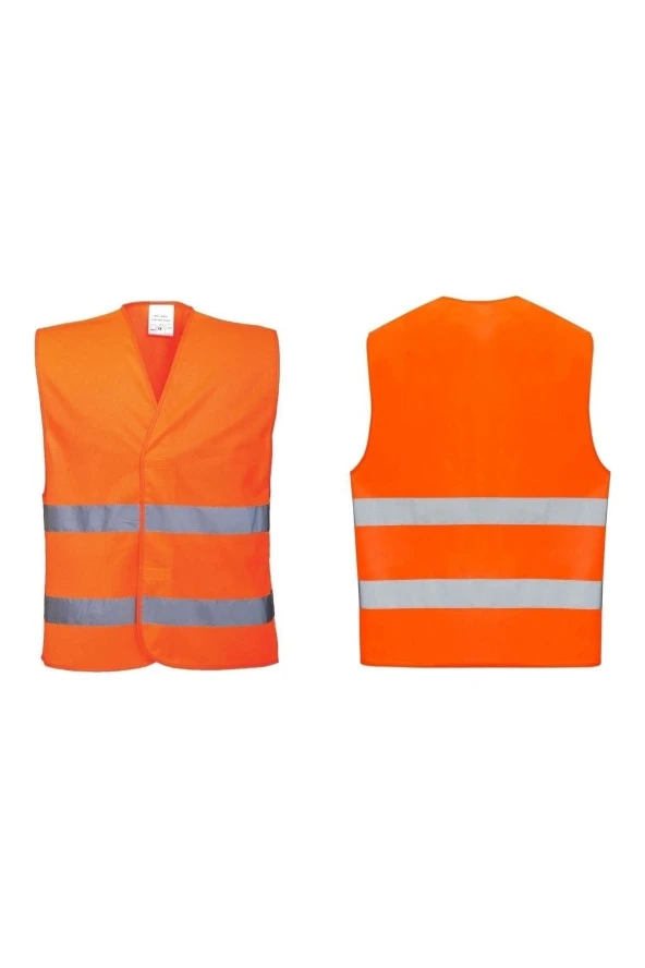 Motosiklet Ikaz Yeleği Reflektörlü Ikaz Yeleği Turuncu Renk ürün görseli