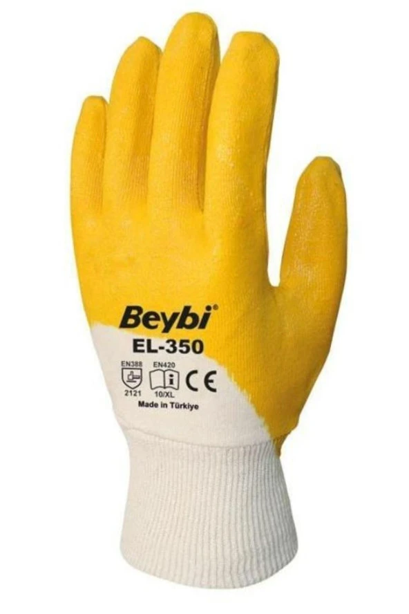 Kn350 El-350 Pamuk Astarlı Nitril Iş Eldiveni ürün görseli