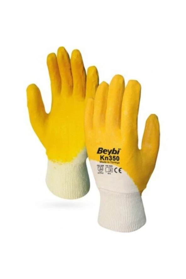 Beybi Kn350 Flex Iş Eldiveni - 3/4 Nitril Kaplı - Ekonomik Paket - (12 ADET) No:10 - Resim 2