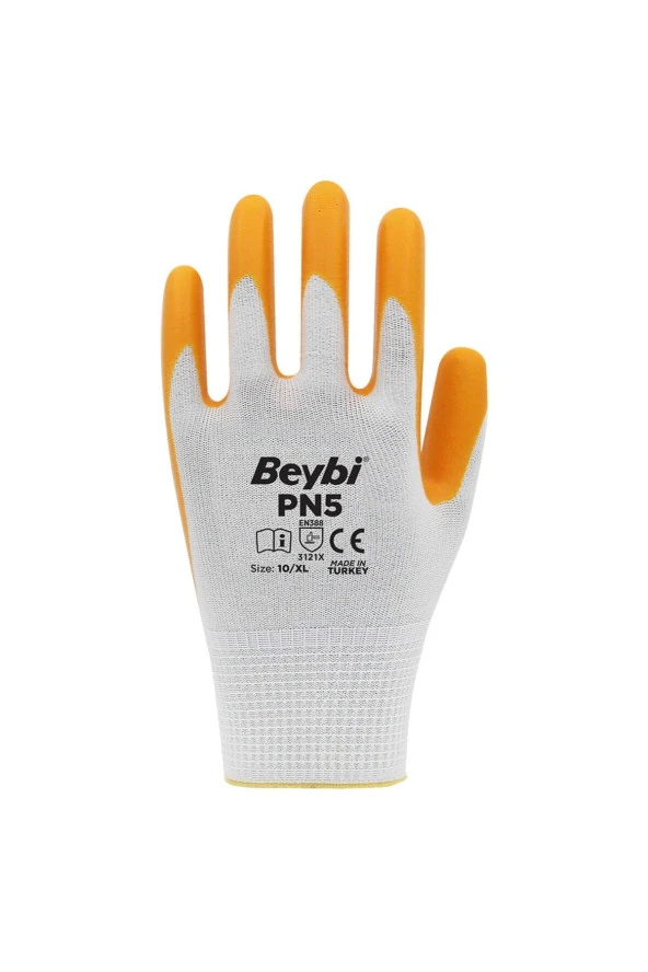 Iş Eldiveni Sarı Beyaz Eldiven - Resim 2