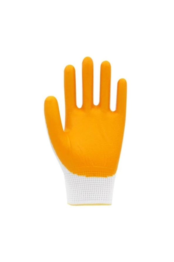 Iş Eldiveni Sarı Beyaz Eldiven - Resim 4