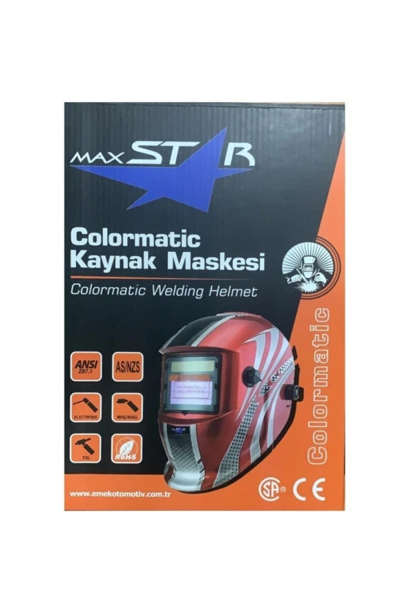 Max Star Colormatic Kaynak Maskesi