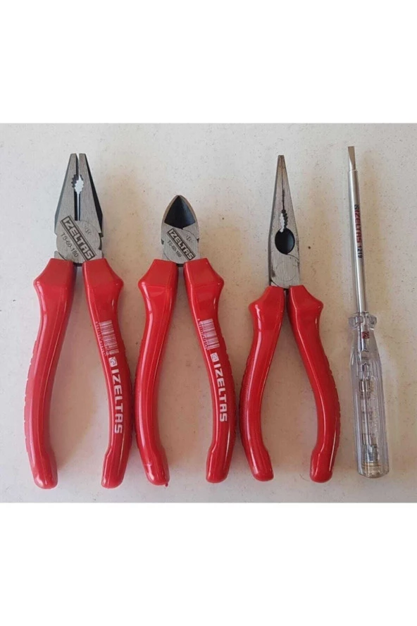 İzeltaş 180 mm Pense 160 mm Yan Keski 160 mm Kargaburnu 190 mm Kontrol Kalemi ürün görseli