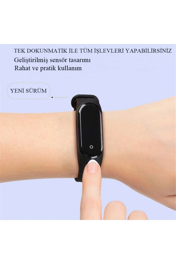 M4 Akıllı Bileklik Tansiyon, Adım Sayar, Bildirim Ve Mesaj Okuma (renkli Ekran) - 5