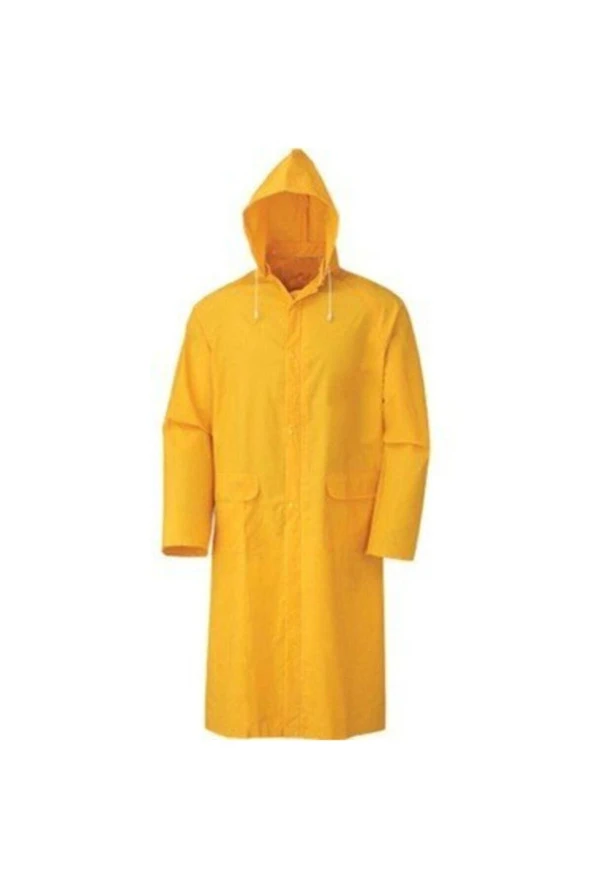 Unisex Sarı Pvc Astarlı Pardesü Yağmurluk Standart Xl Beden ürün görseli
