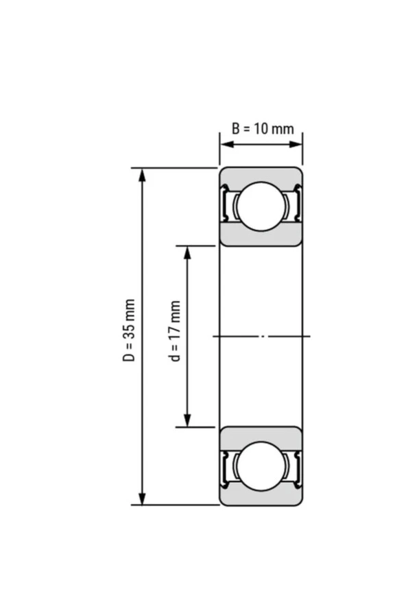 2rs Rulman 17x35x10 10 Adet 6003 - Resim 2