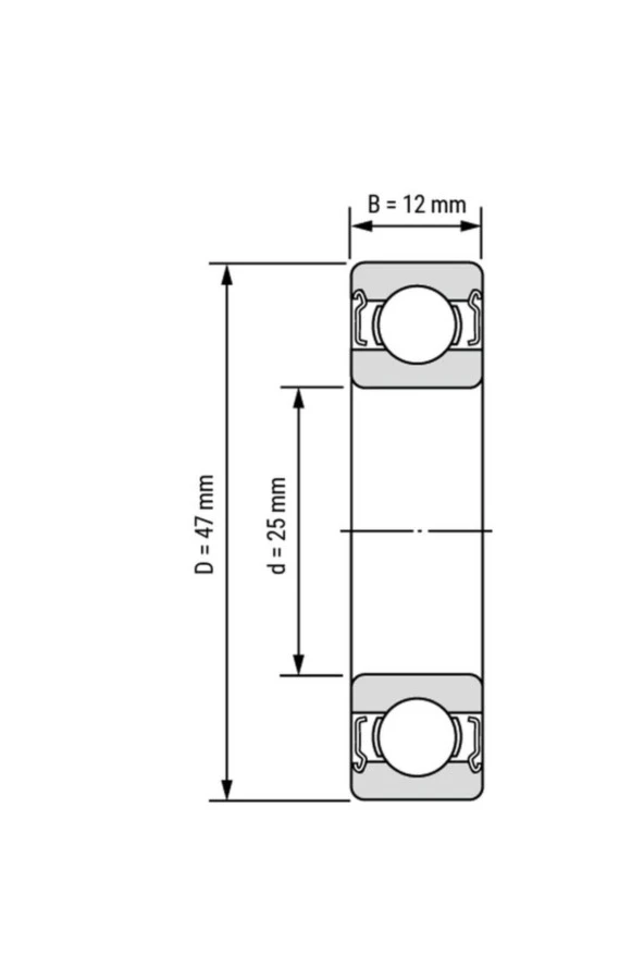6005 2rs Rulman 25x47x12 10 Adet - Resim 2