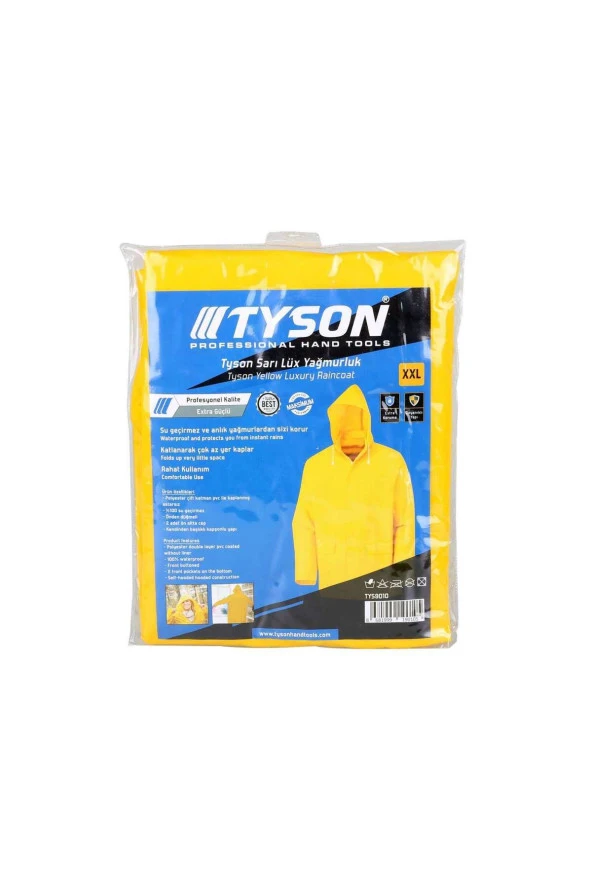 Pvc Yağmurluk Balıkçı Işçi Ince Yagmurluk 0.32 Micron Kalın Kalite - Resim 3