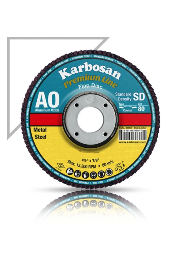 Metal Zımpara Flap Disk - 115 X 40 Kum - 5 Adet