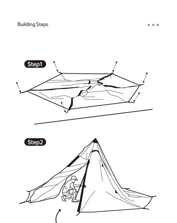 Naturehike Moğol Glamping 4 Kişilik Piramid Çadır - 9
