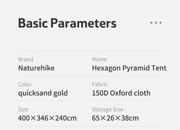 Naturehike Moğol Glamping 4 Kişilik Piramid Çadır - 11