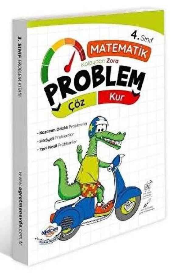 Öğretmen Evde Yayınları 4. Sınıf Matematik Problem Çöz Kur Kolaydan Zora