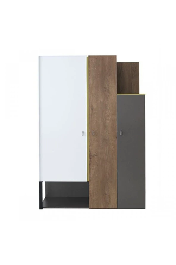 Ünüvar Konsept RENGARENK Slim 4 Kapılı Dolap - Resim 3