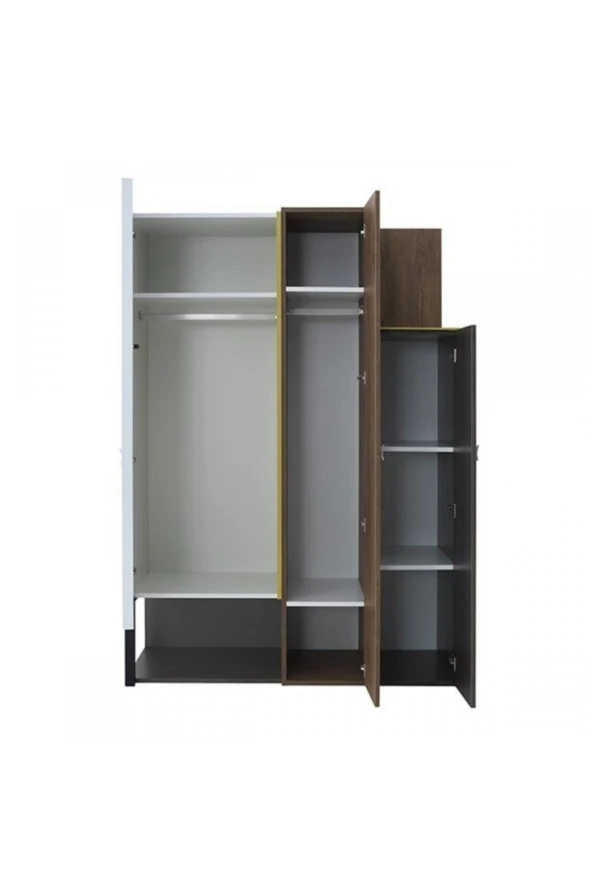 Ünüvar Konsept RENGARENK Slim 4 Kapılı Dolap - Resim 4