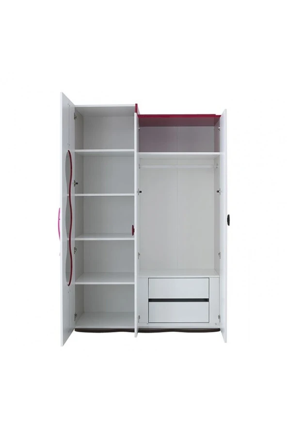 RENGARENK Point 3 Kapılı Gardrop - Resim 2