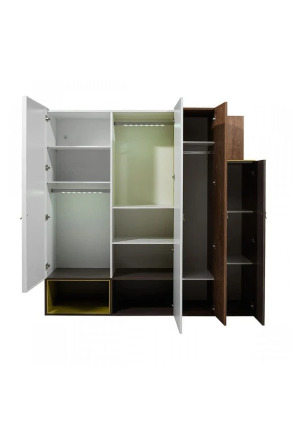 Ünüvar Konsept RENGARENK Slim 4 Kapılı Dolap - Resim 2