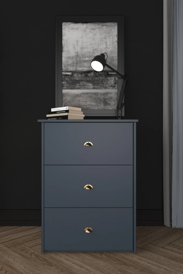 Mobu Concept Şifonyer, Retro, 3 Çekmeceli ürün görseli