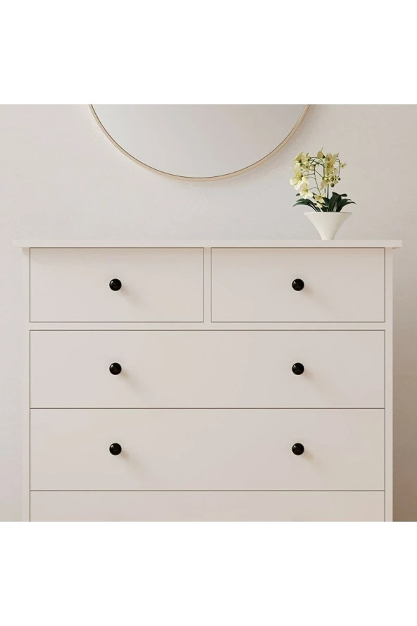 RENGARENK White Şifonyer - Resim 2