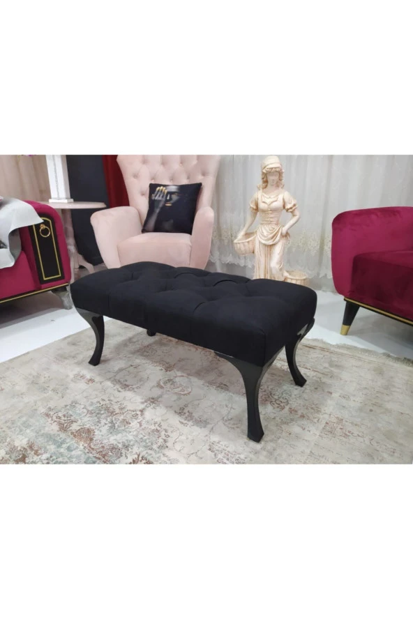 Ünüvar Konsept Puf Bench -Siyah Ayak