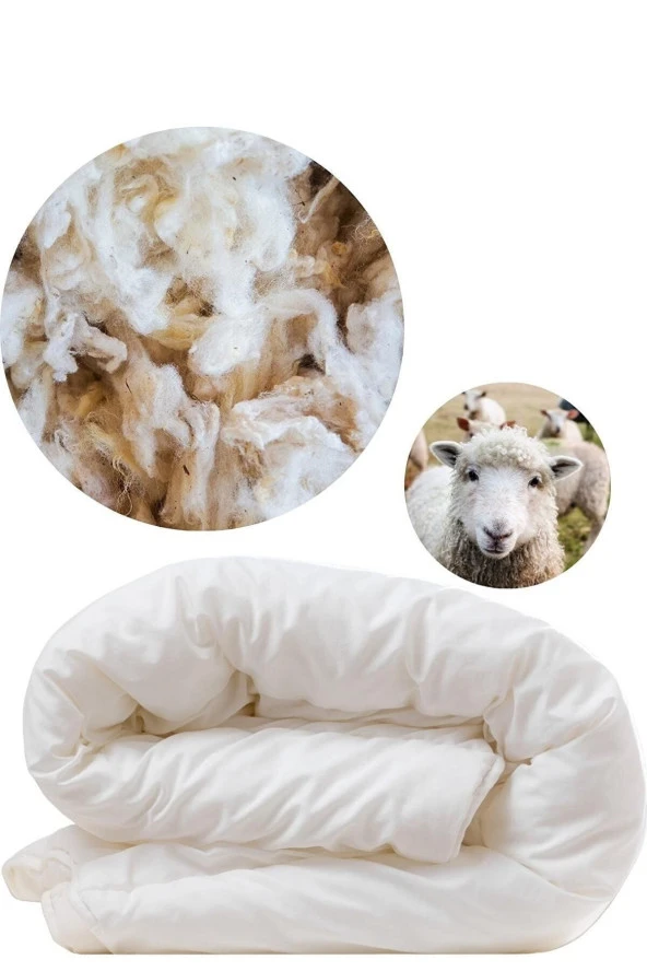 RENGARENK Natural Doğal Yün Yorgan 155x215 ürün görseli 1