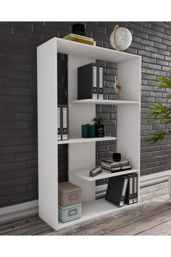 Minea Dekor Modern Kitaplık, Ahşap Kitaplık, Demonte Kitaplık - Resim 2