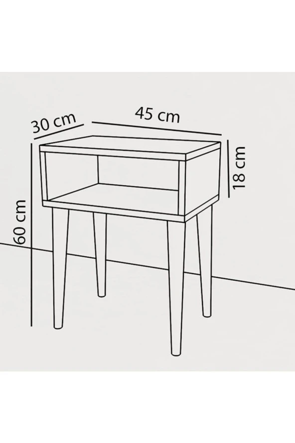 Ünüvar Konsept ÜNÜVAR KONSEPT Komodin Ceviz - Resim 4