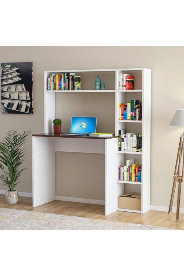 Ars Grup Mobilya Ars Grup Kule Ceviz Üst Çalışma Masası Kitaplık Bilgisayar Masası Öğrenci Yurt Masası