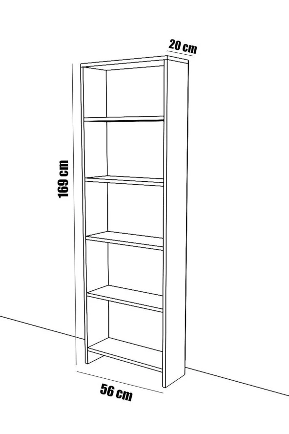 Ünüvar Konsept Emre 5 Raflı Kitaplıkk2 - 3