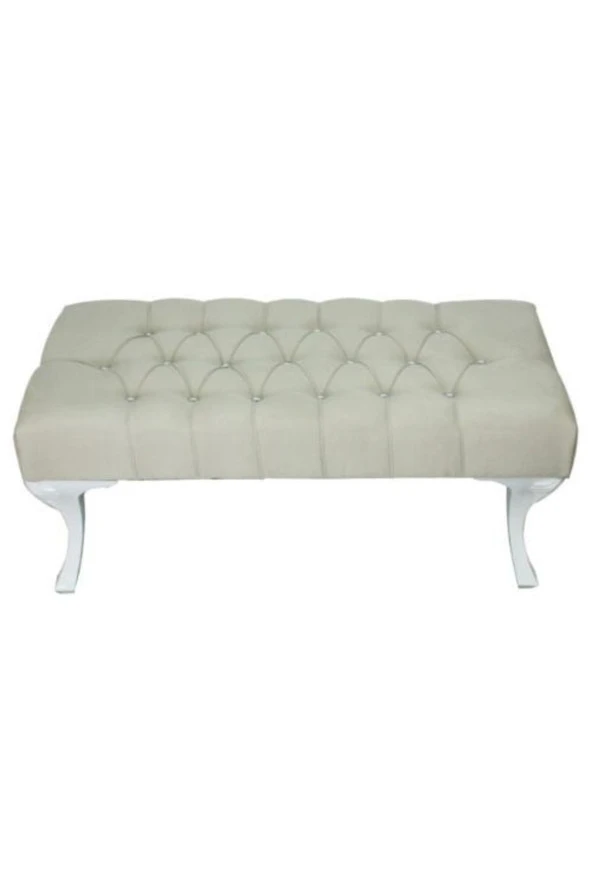 Ünüvar Konsept Puf Ayak Ucu Kapitoneli Kapı Önü Antre Bench Puf Gri Boy 90 Cm-En 45 Cm-Yükseklik 42 Cmk2