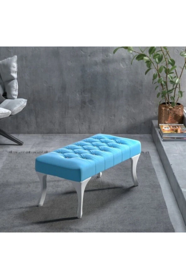 Ünüvar Konsept Vinda Kapitoneli Kapıönü Ayak Ucu Bench Puf 75 Cm Mavik2