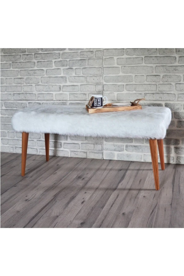 Ünüvar Konsept Retro Bench Beyaz Peluşk2