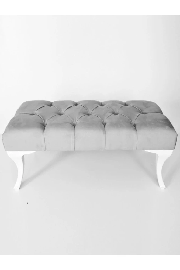 Ünüvar Konsept Gema Hünkar Puf Bench Gri 90 Cm. 1. Sınıf Silinebilir Antibakteriyel Kumaşk2