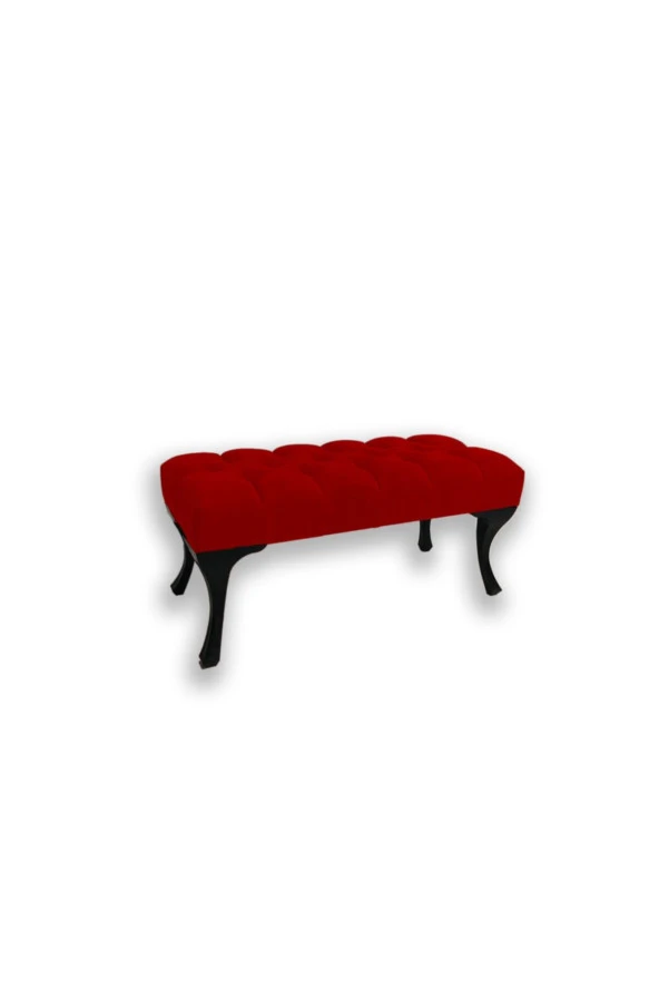 Ünüvar Konsept Puf Bench Kırmızı - Siyah Ayak