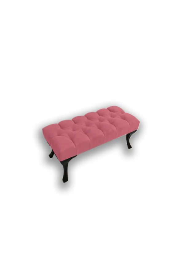 Ünüvar Konsept Puf Bench Pembe - Siyah Ayak
