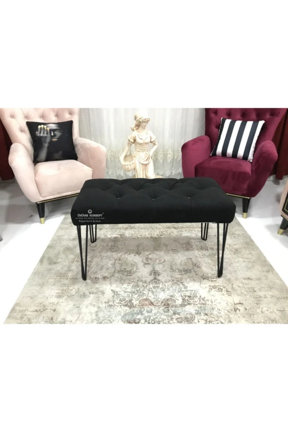 Ünüvar Konsept Puf Bench - Metal Ayak