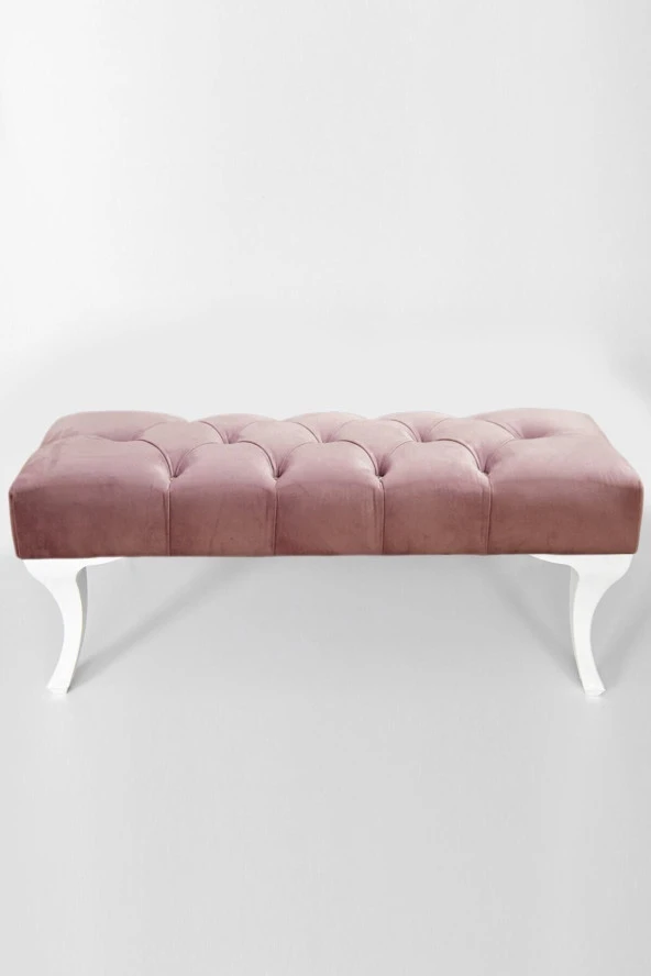 Tokko Lila Hünkar Büyük Boy Kapı Önü Ayak Ucu Bench Puf 90 Cm